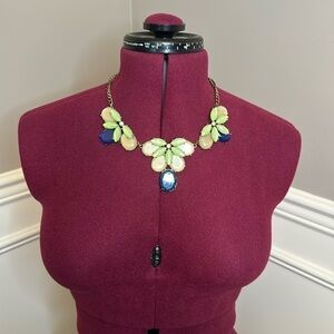 Art deco gold statement necklace